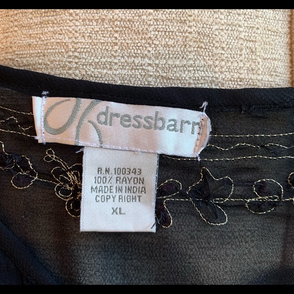 Dress Barn sheer embroidered blouse - Picture 5 of 9